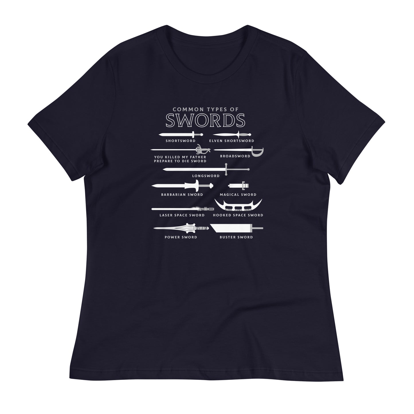 Common Types Of Swords Women's Signature Tee