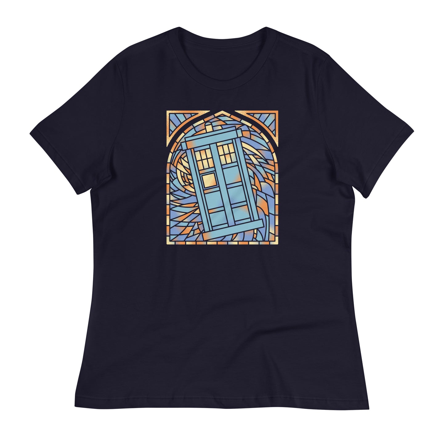 Stained Glass Police Box Women's Signature Tee