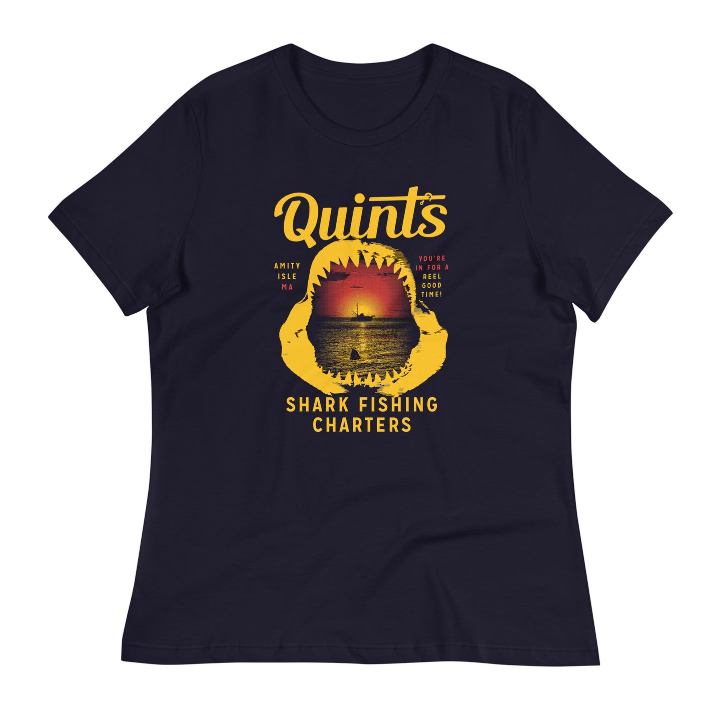 Quint's Shark Fishing Charters Women's Signature Tee