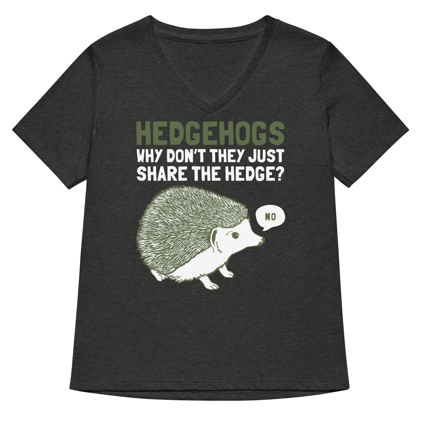 Hedgehogs Can't Share Women's V-Neck Tee