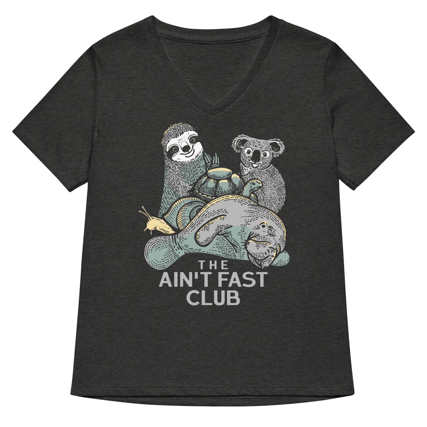 The Ain't Fast Club Women's V-Neck Tee