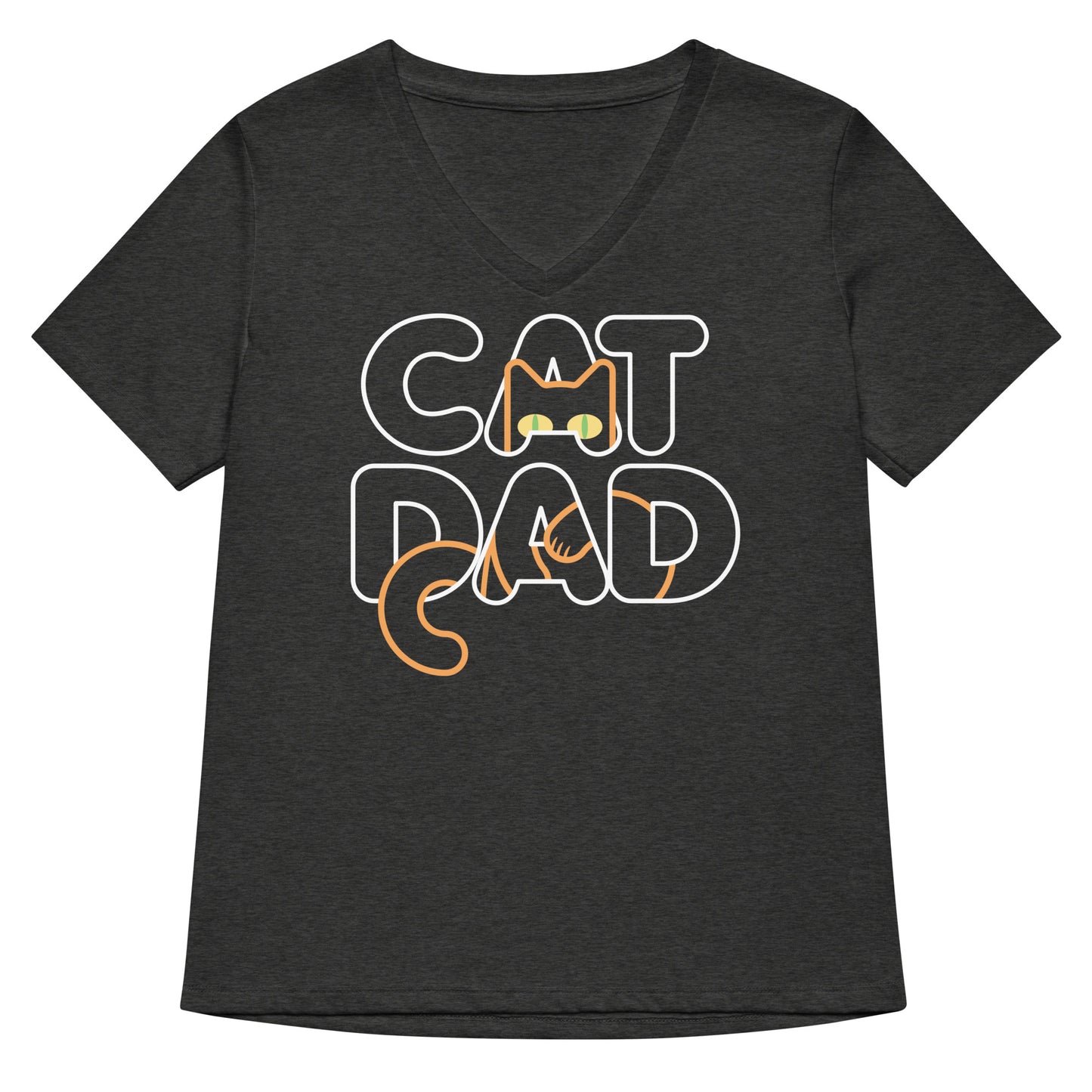 Cat Dad Women's V-Neck Tee