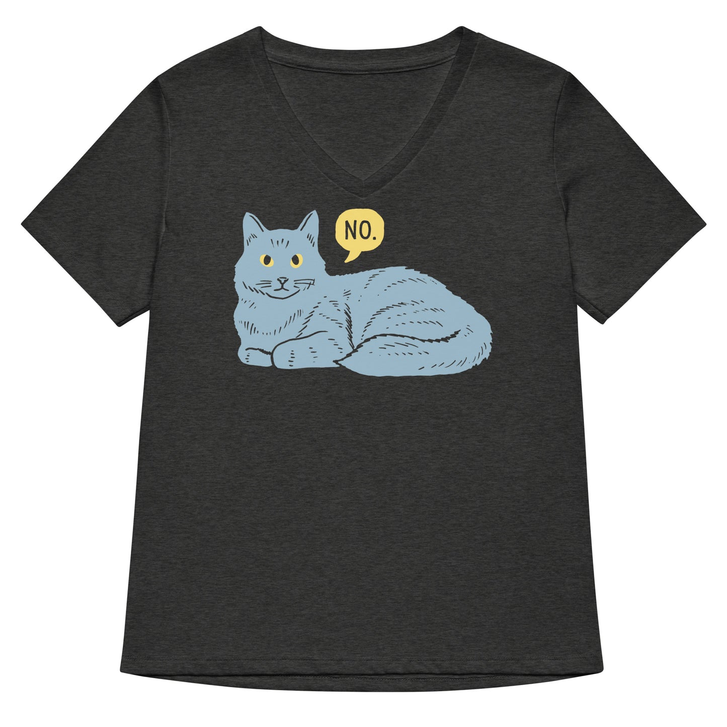 No Cat Women's V-Neck Tee