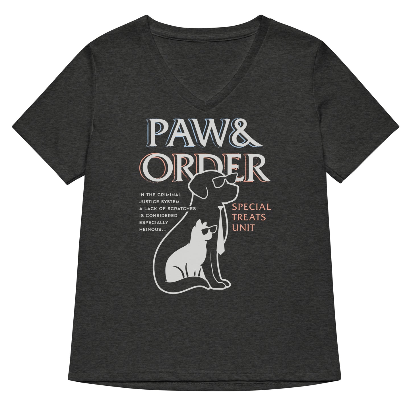 Paw & Order Women's V-Neck Tee