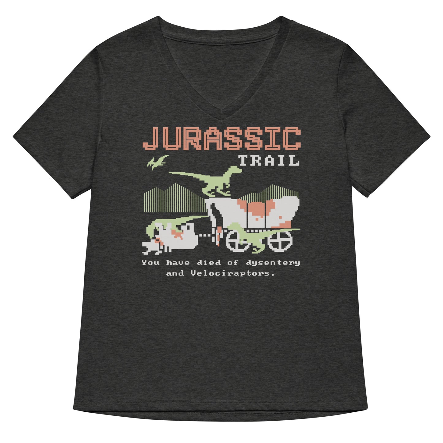 Jurassic Trail Women's V-Neck Tee