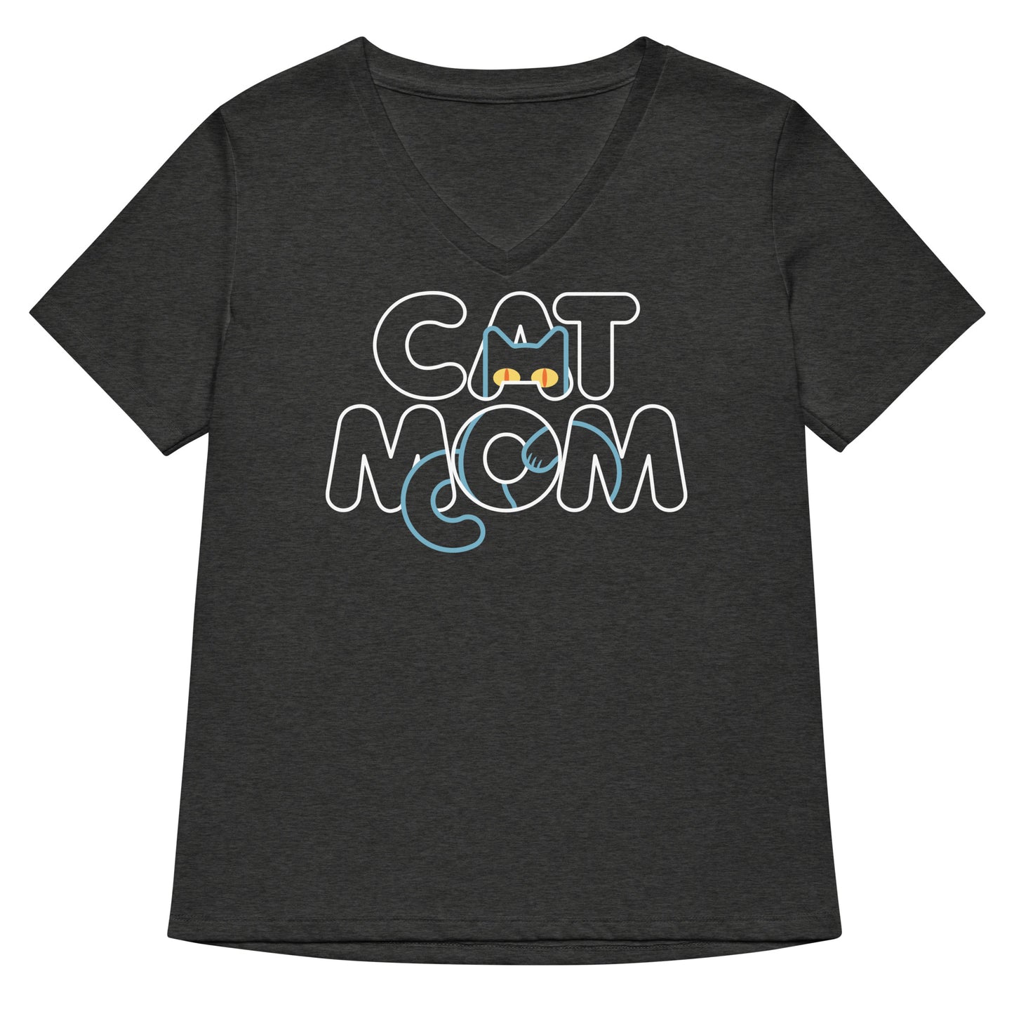 Cat Mom Women's V-Neck Tee