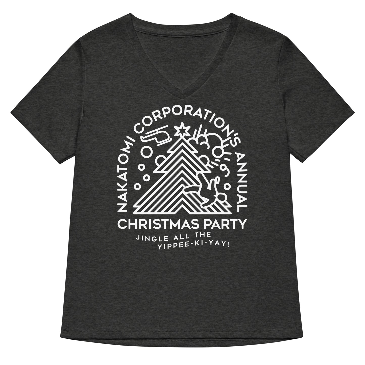 Nakatomi Christmas Party Women's V-Neck Tee