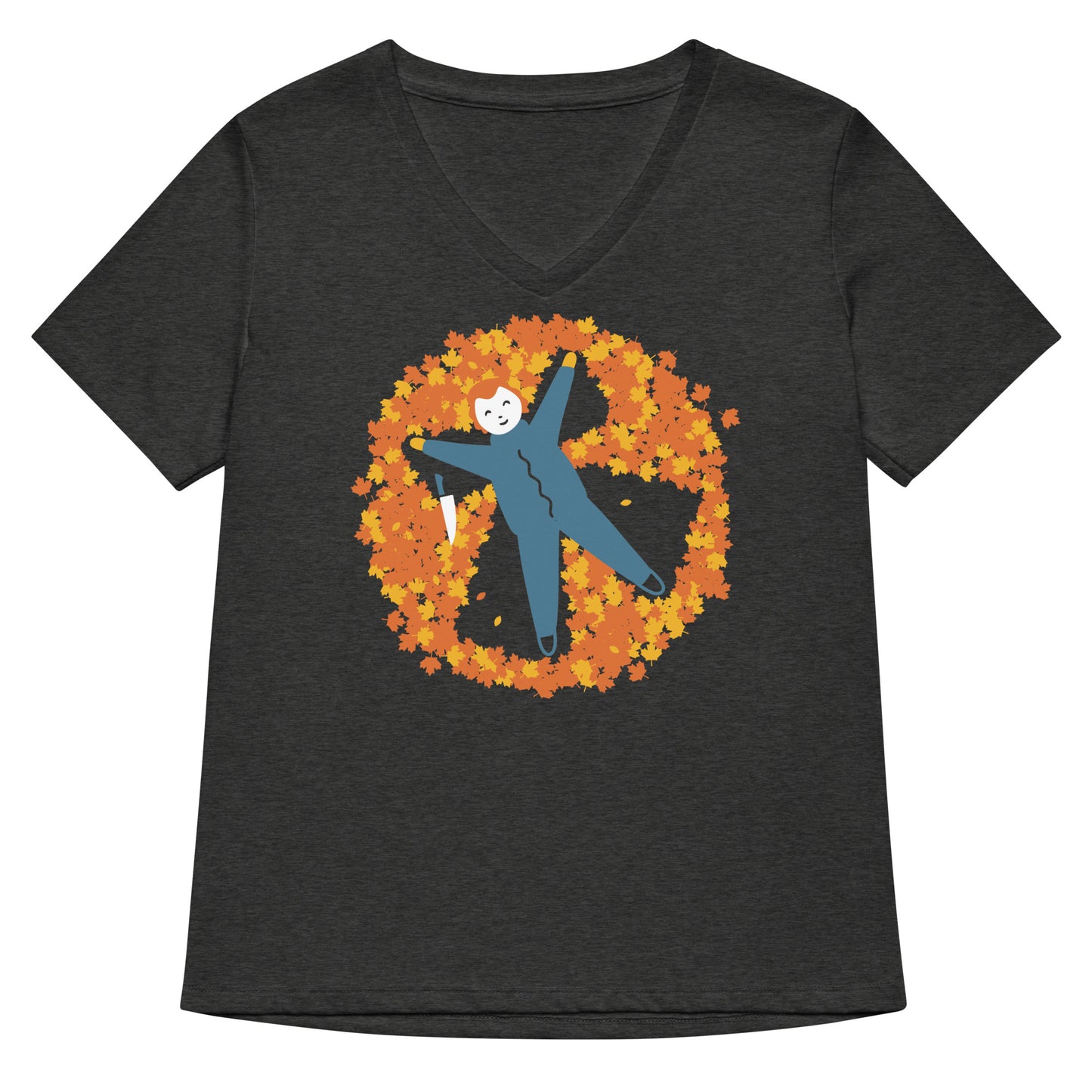 Autumn Angel Women's V-Neck Tee