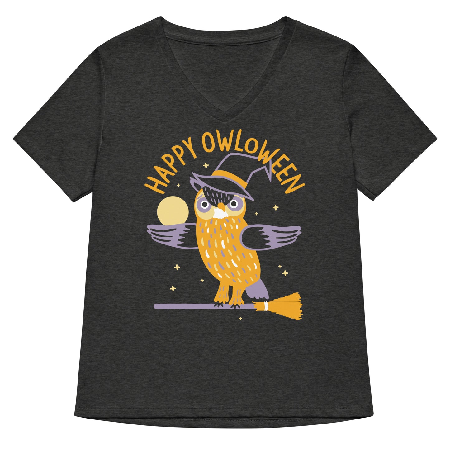 Happy Owloween Women's V-Neck Tee