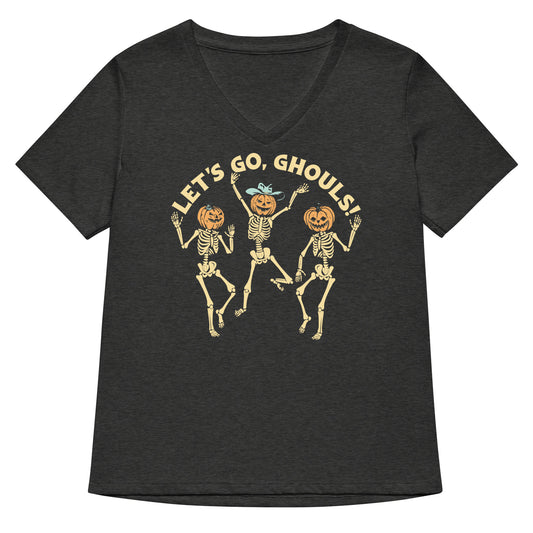 Let's Go, Ghouls! Women's V-Neck Tee