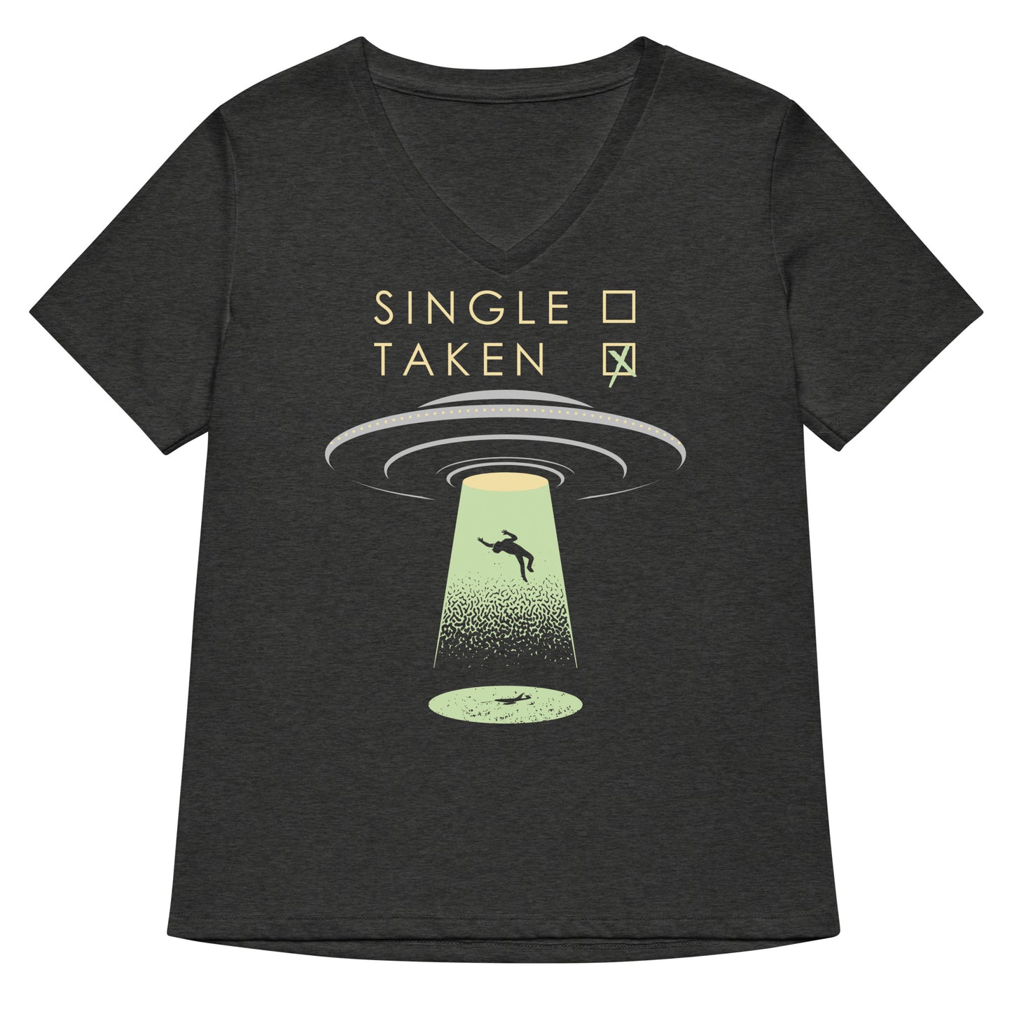 Single Taken UFO Women's V-Neck Tee