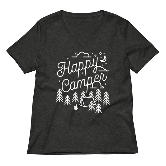 Happy Camper Women's V-Neck Tee