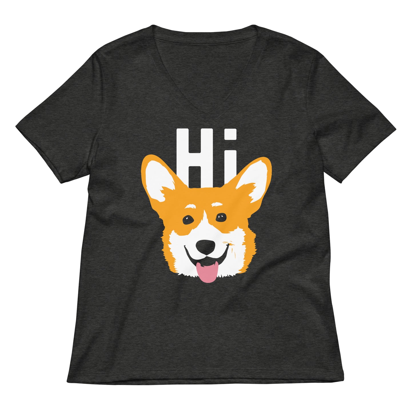 Hi Corgi Women's V-Neck Tee