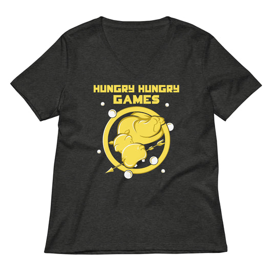 Hungry Hungry Games Women's V-Neck Tee