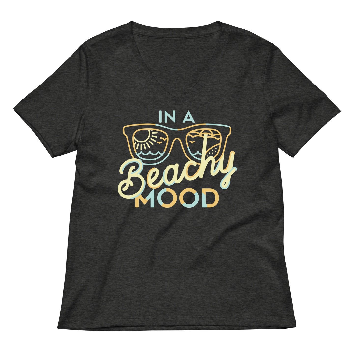 In A Beachy Mood Women's V-Neck Tee