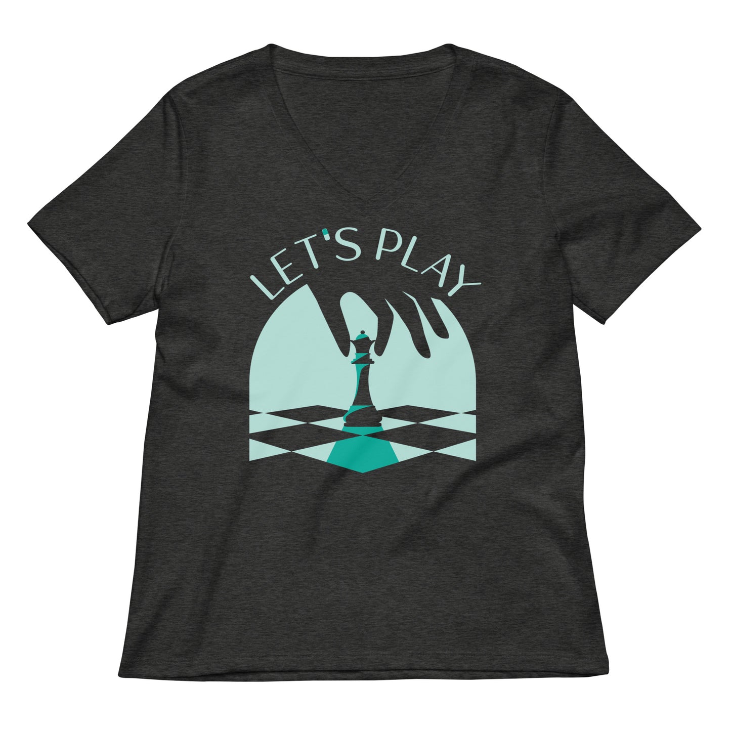 Let's Play Chess Women's V-Neck Tee