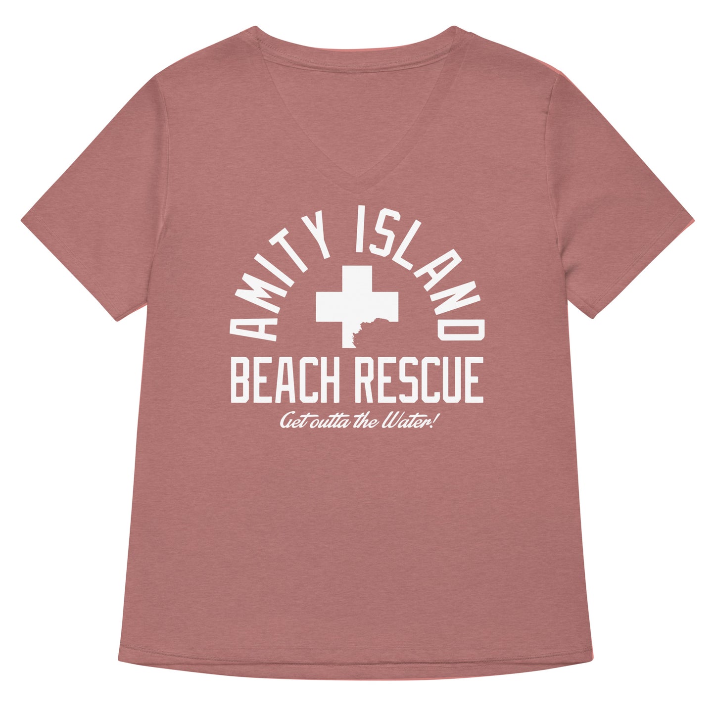 Amity Island Beach Rescue Women's V-Neck Tee