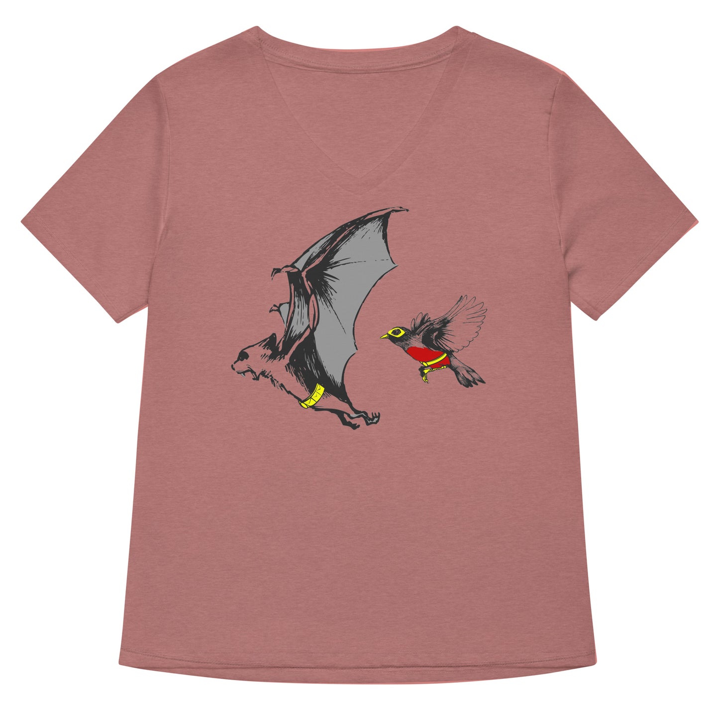 Bat and Robin Women's V-Neck Tee