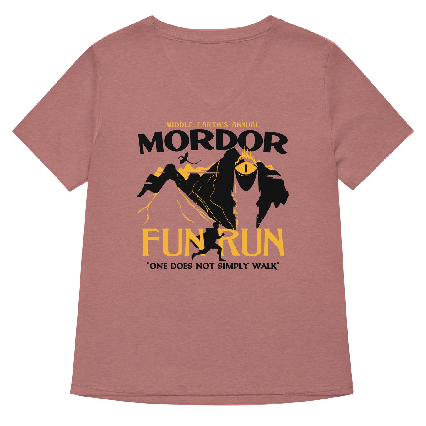 Mordor Fun Run Women's V-Neck Tee