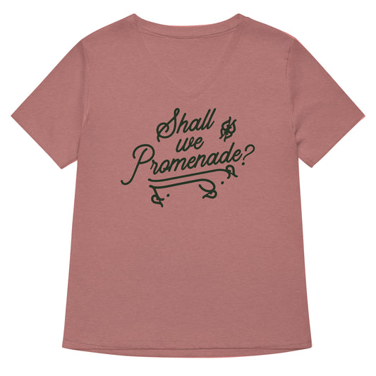 Shall We Promenade? Women's V-Neck Tee