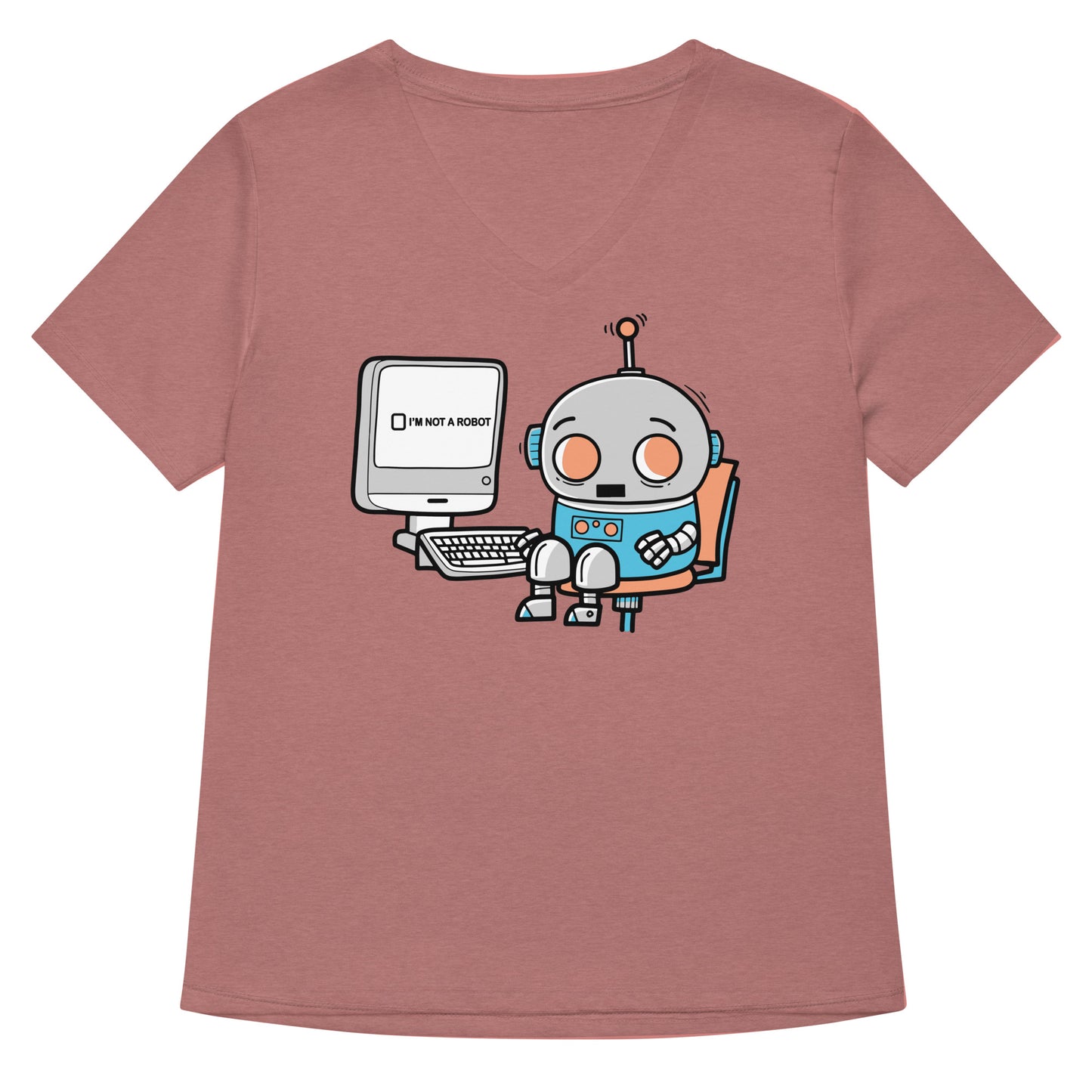 Robot Captcha Women's V-Neck Tee