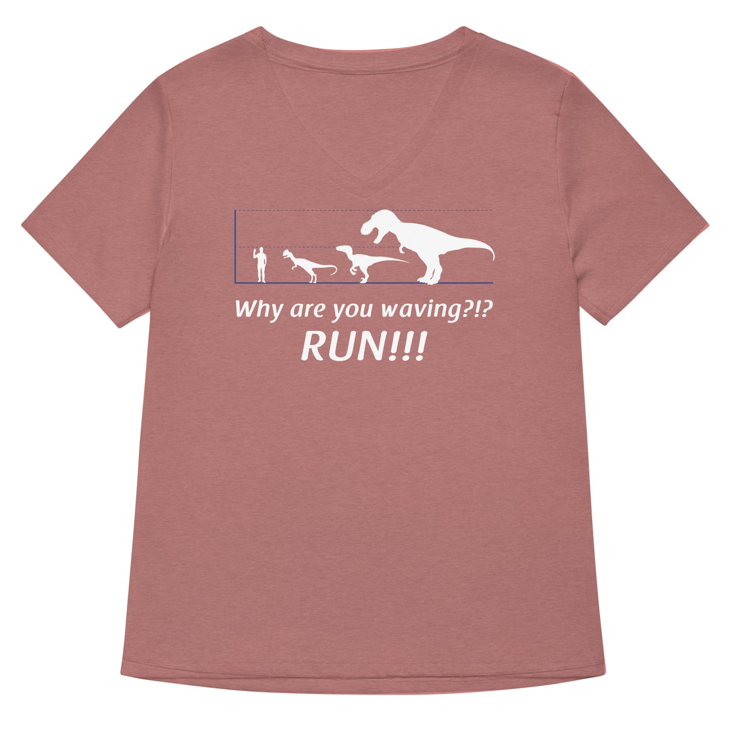 Why Are You Waving? Run! Women's V-Neck Tee