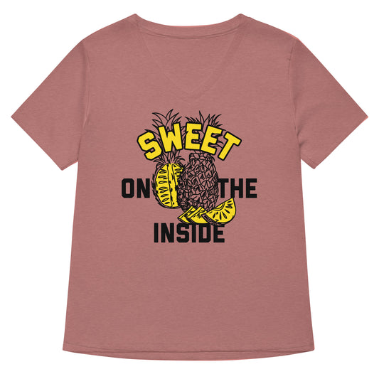 Sweet On The Inside Women's V-Neck Tee