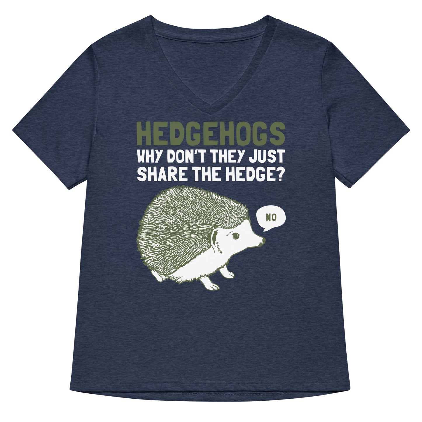 Hedgehogs Can't Share Women's V-Neck Tee