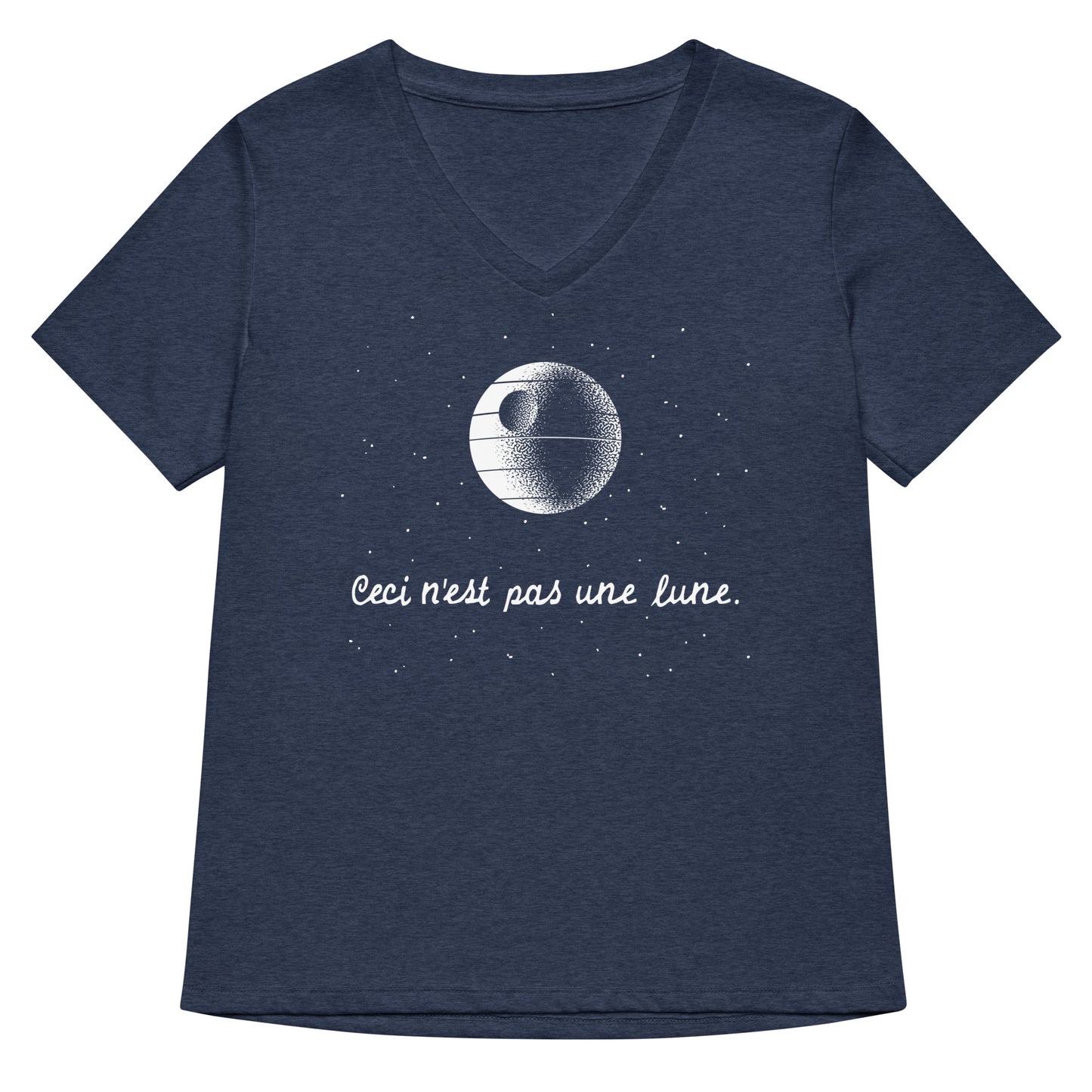 This Is Not A Moon Women's V-Neck Tee