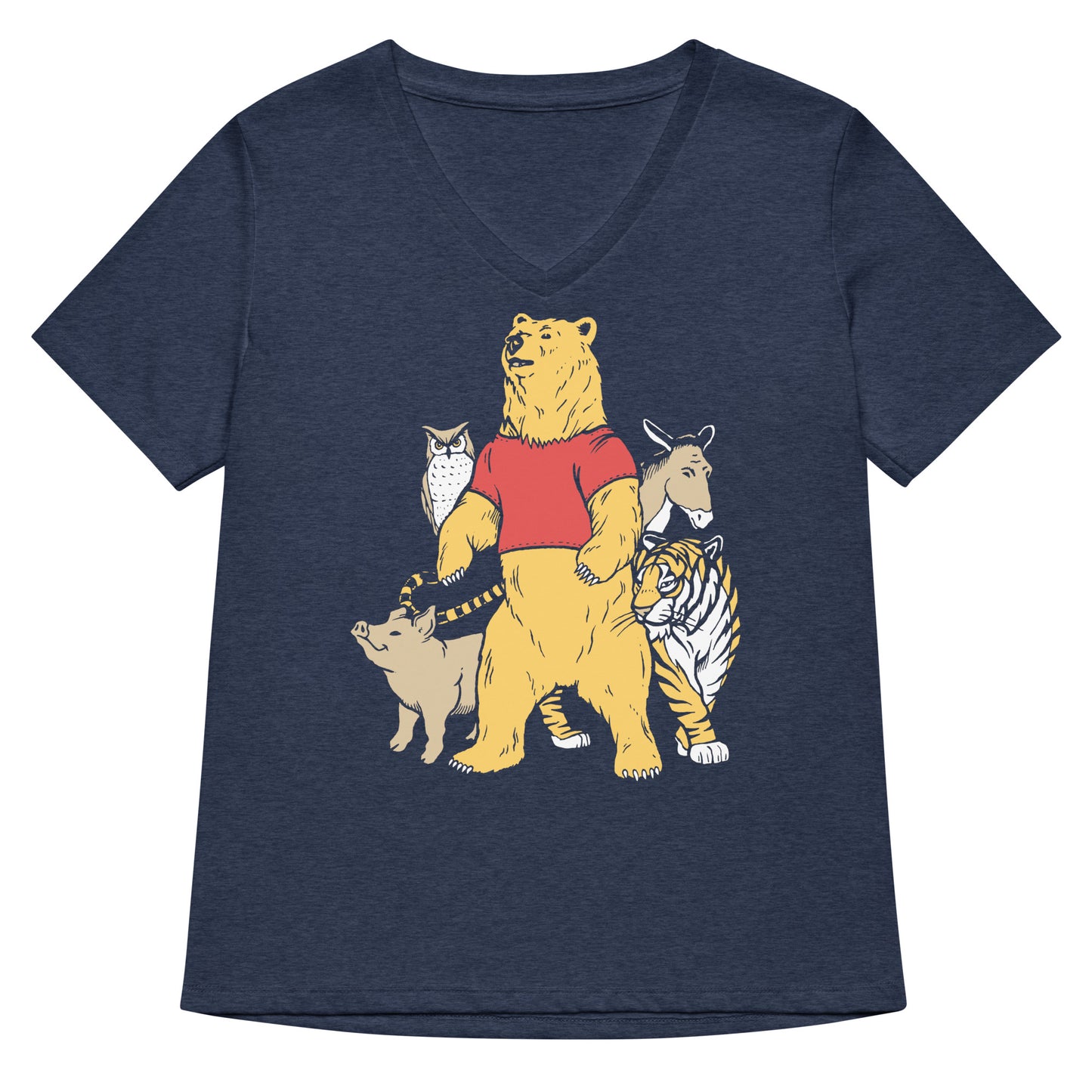 Bear And Friends Women's V-Neck Tee