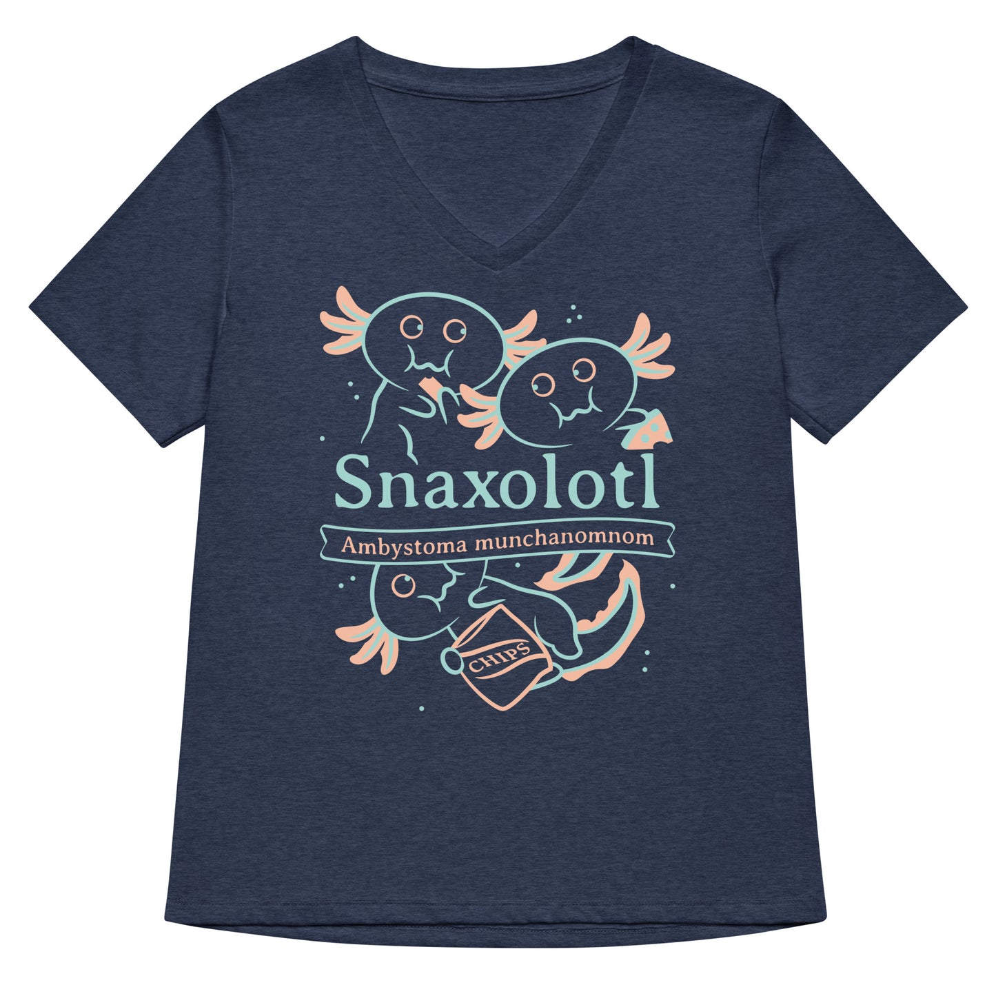 Snaxolotl Women's V-Neck Tee