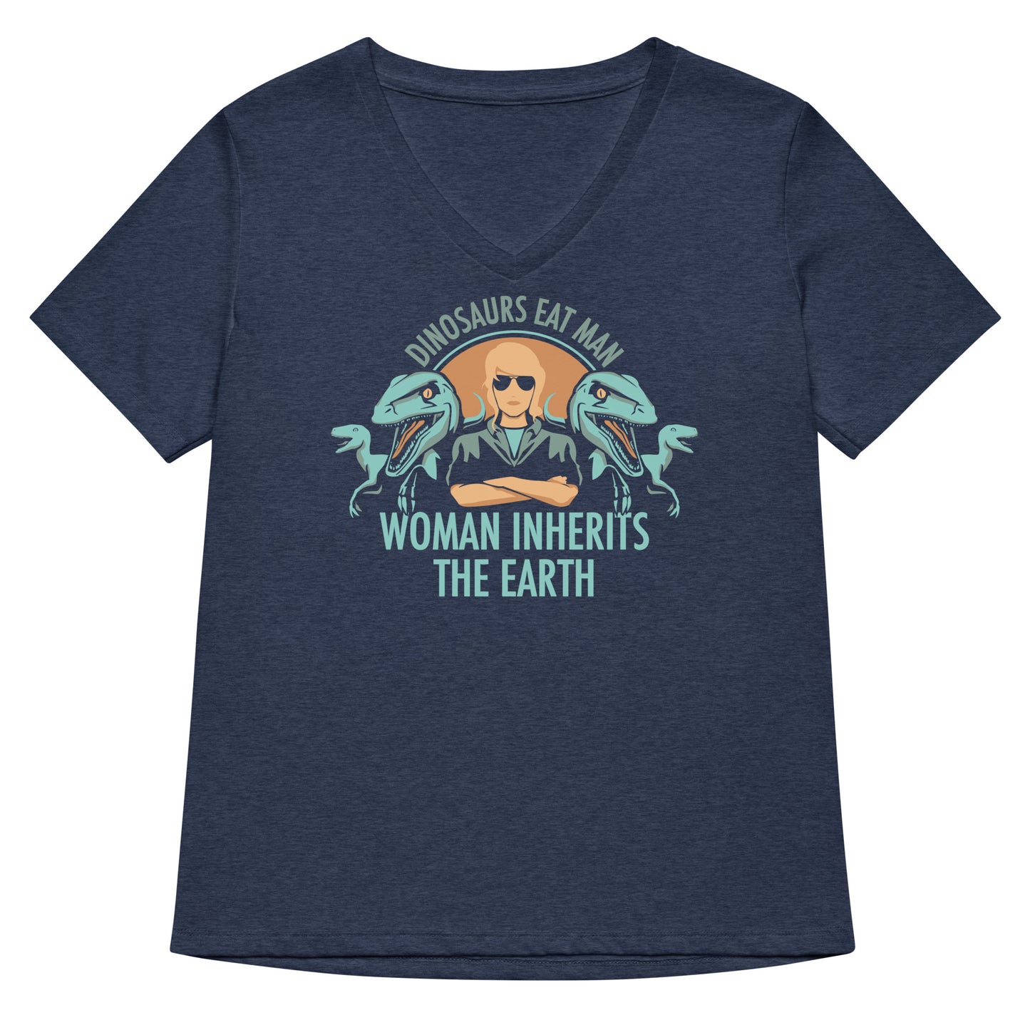 Woman Inherits The Earth Women's V-Neck Tee