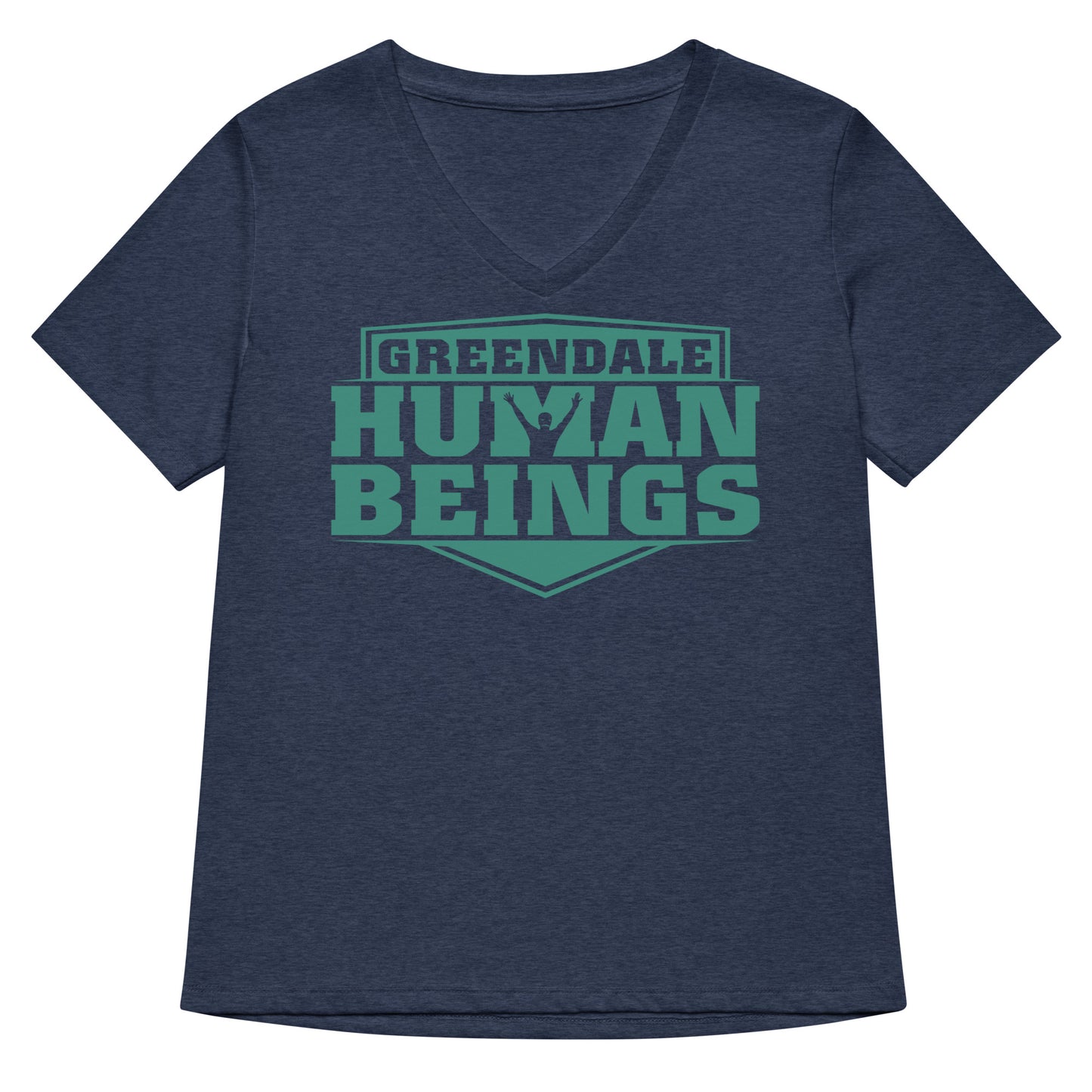 Greendale Human Beings Women's V-Neck Tee