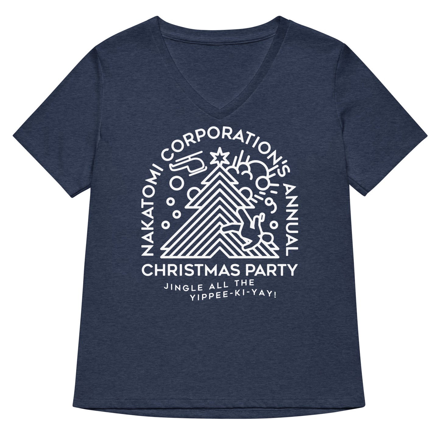 Nakatomi Christmas Party Women's V-Neck Tee