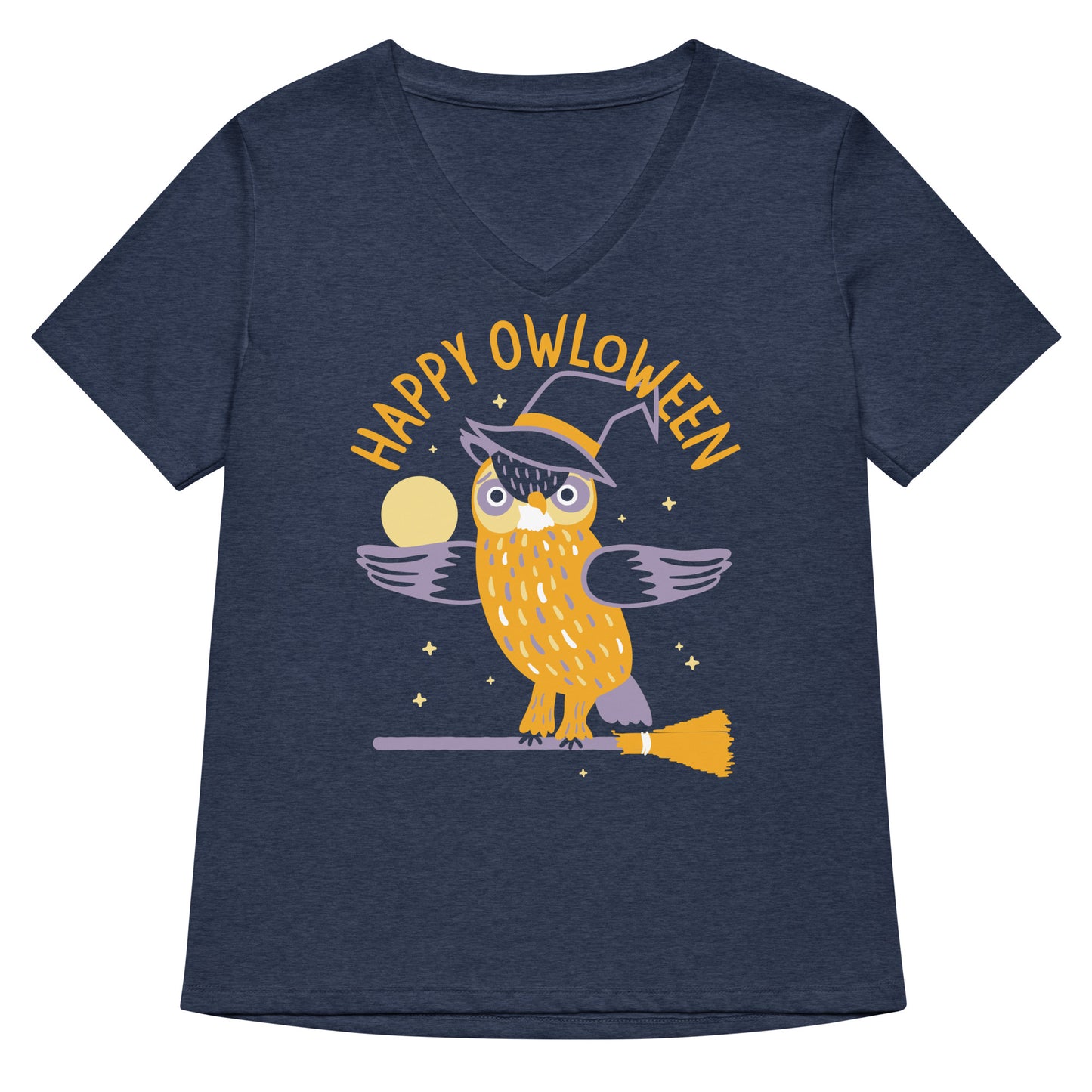 Happy Owloween Women's V-Neck Tee