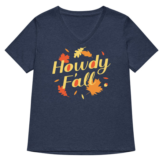 Howdy F'all Women's V-Neck Tee