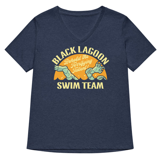 Black Lagoon Swim Team Women's V-Neck Tee