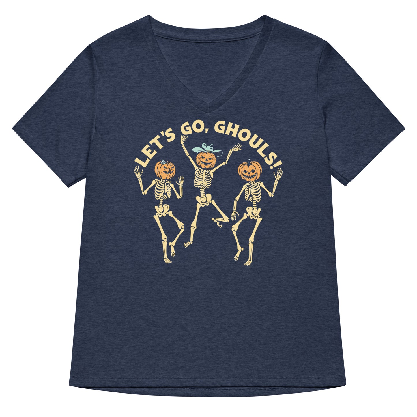 Let's Go, Ghouls! Women's V-Neck Tee