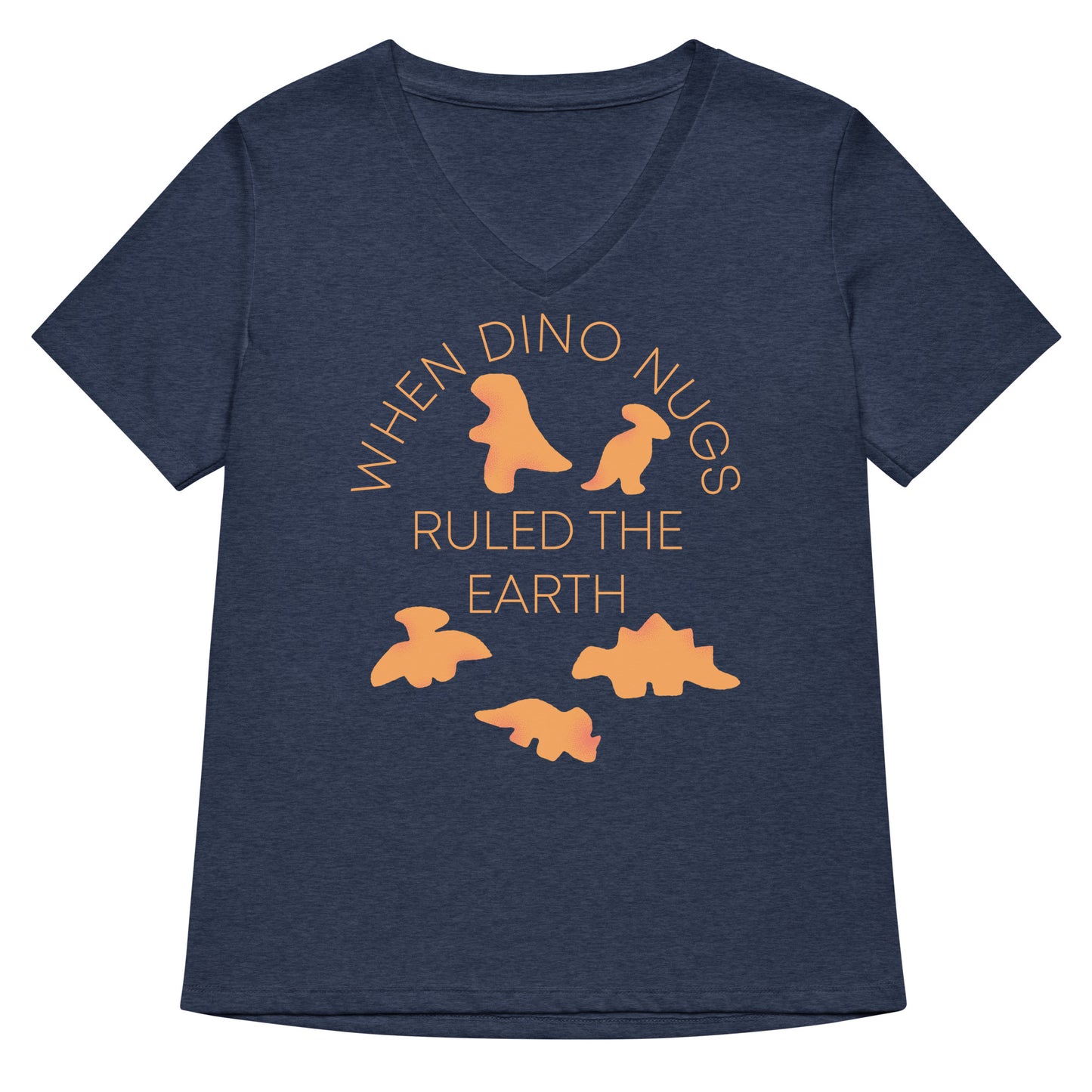 When Dino Nugs Ruled The Earth Women's V-Neck Tee