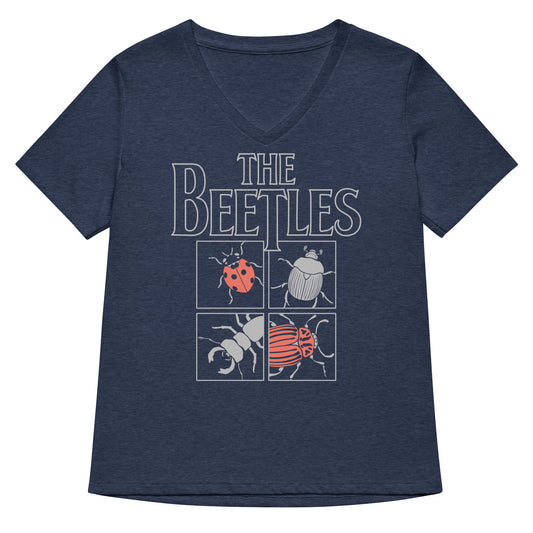 The Beetles Women's V-Neck Tee