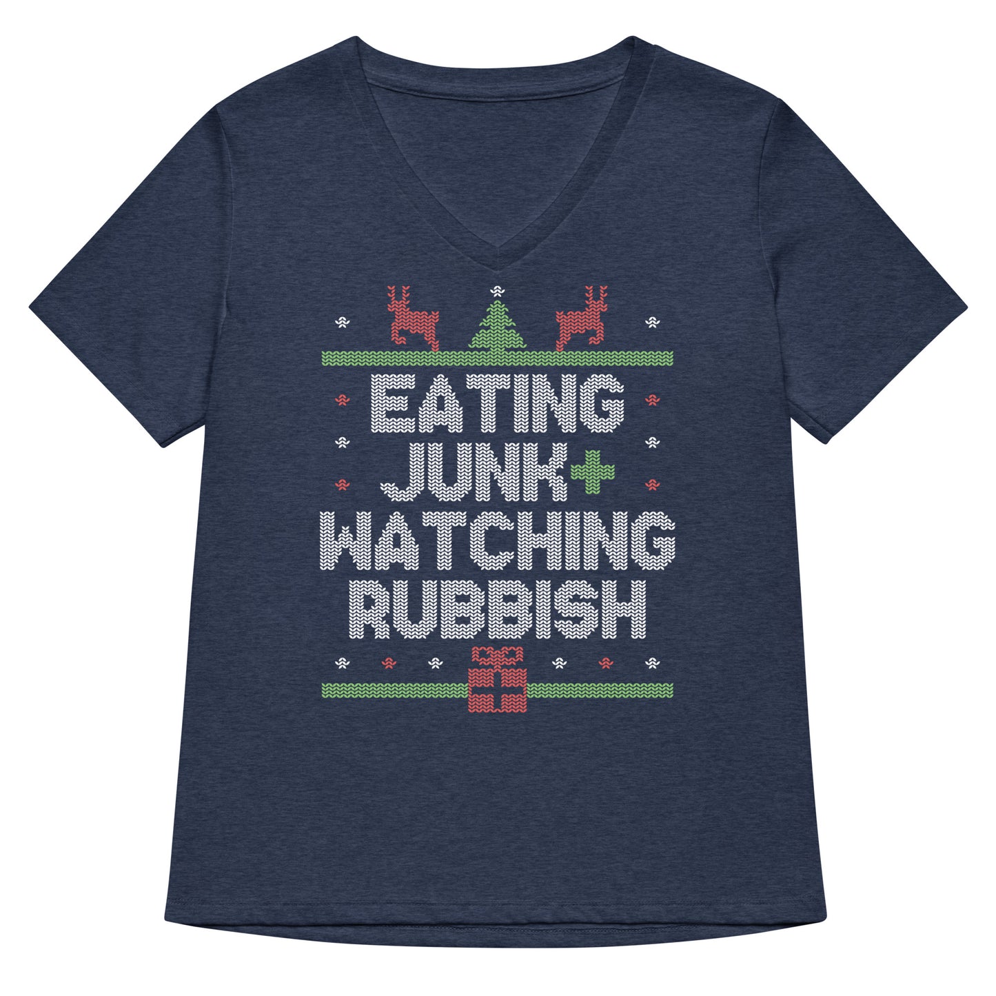 Eating Junk And Watching Rubbish Women's V-Neck Tee