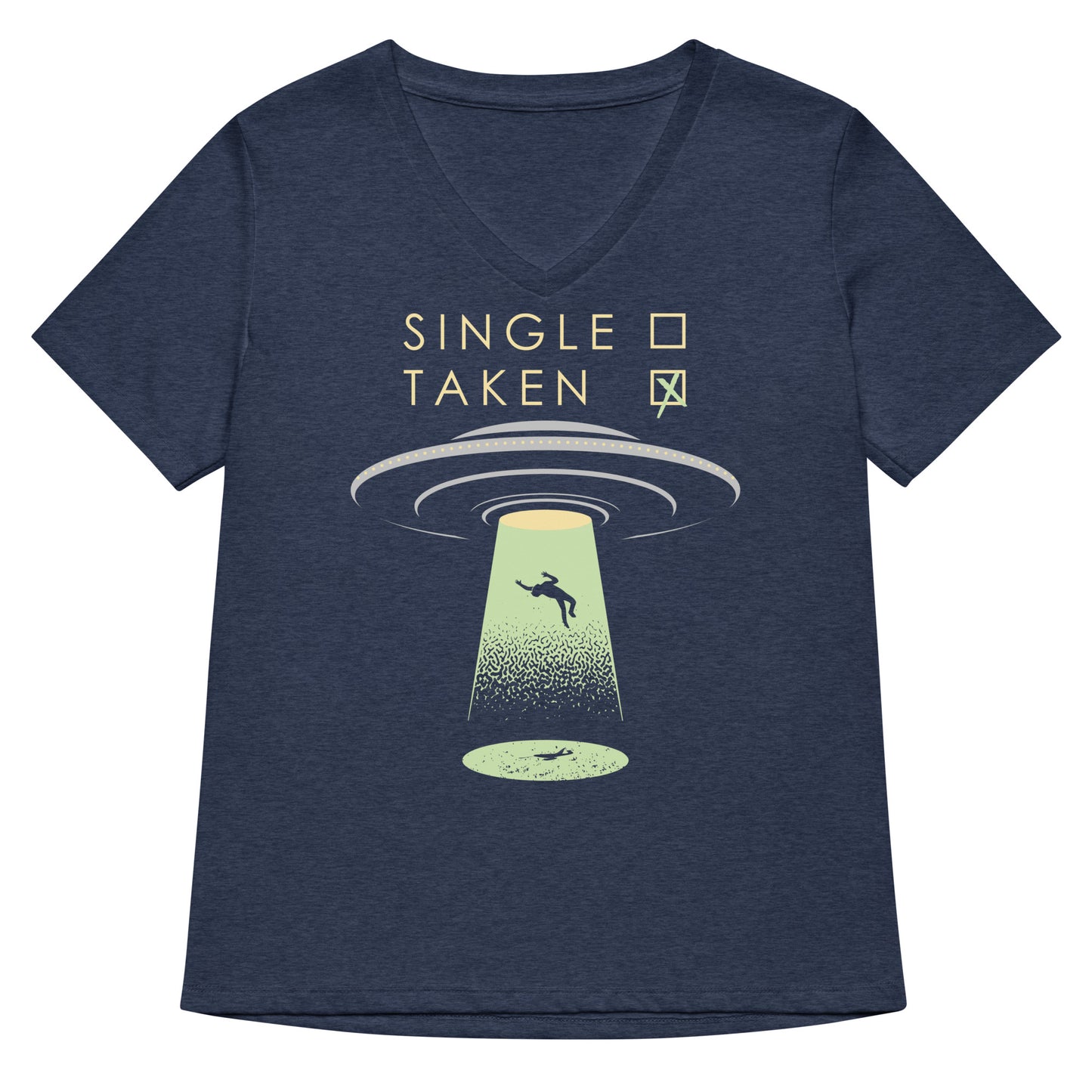 Single Taken UFO Women's V-Neck Tee