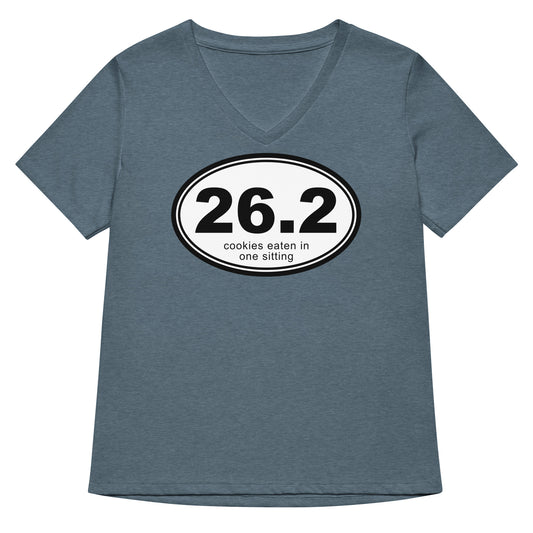 26.2 Cookies Eaten In One Sitting Women's V-Neck Tee