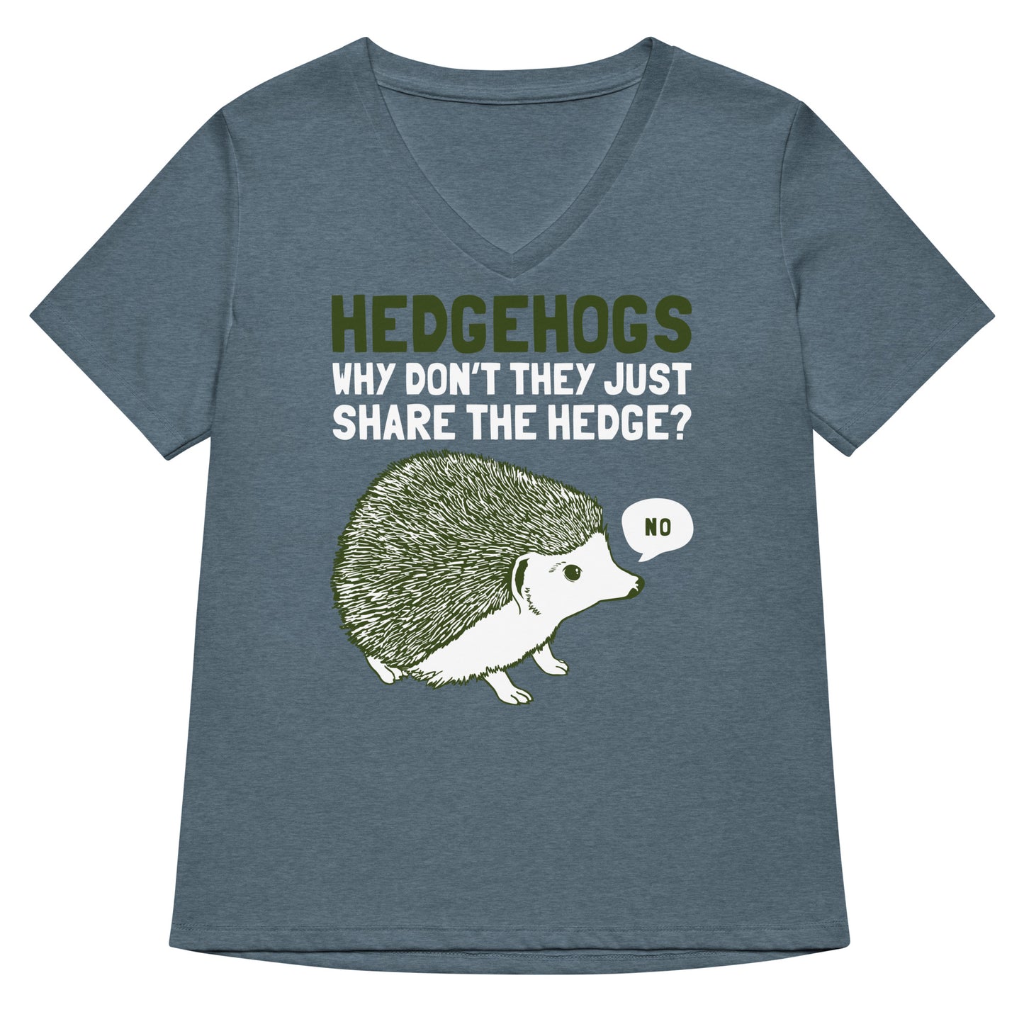 Hedgehogs Can't Share Women's V-Neck Tee