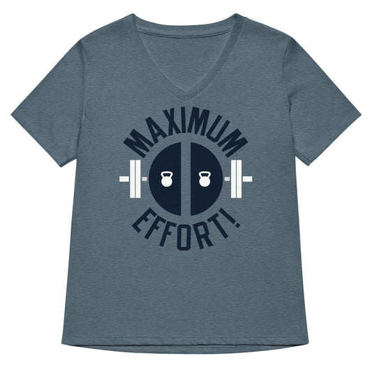 Maximum Effort! Women's V-Neck Tee