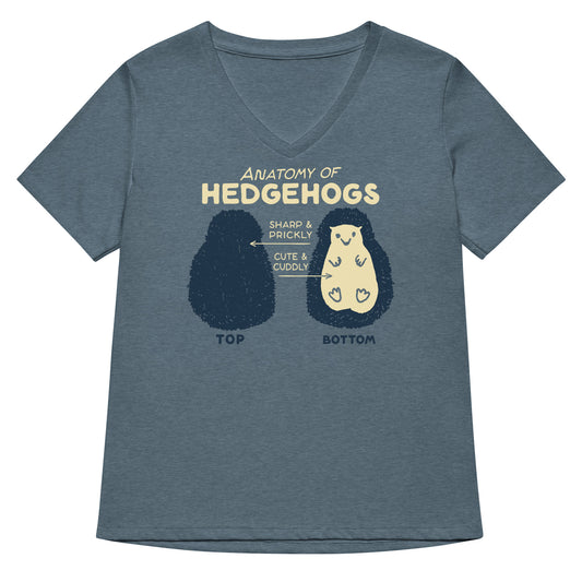 Anatomy Of Hedgehogs Women's V-Neck Tee