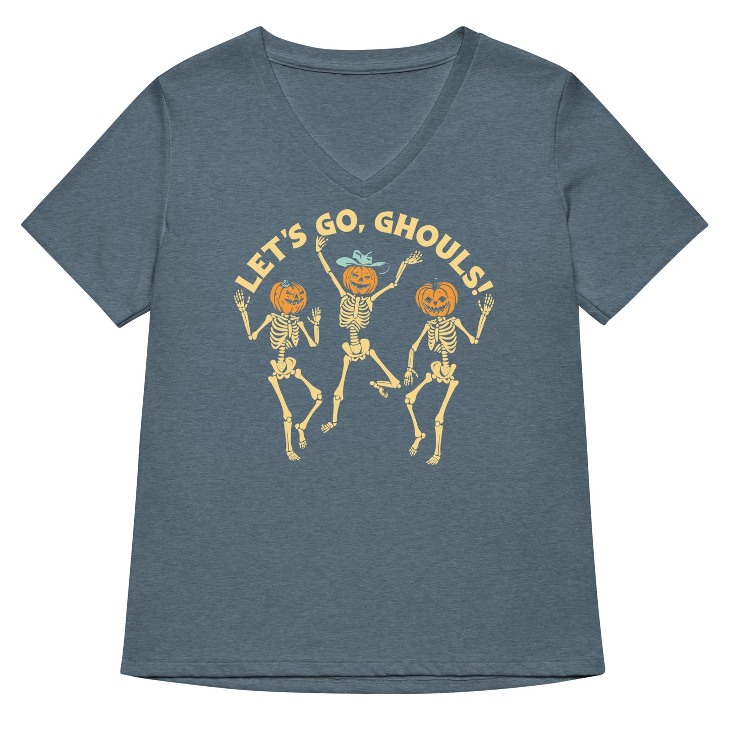 Let's Go, Ghouls! Women's V-Neck Tee