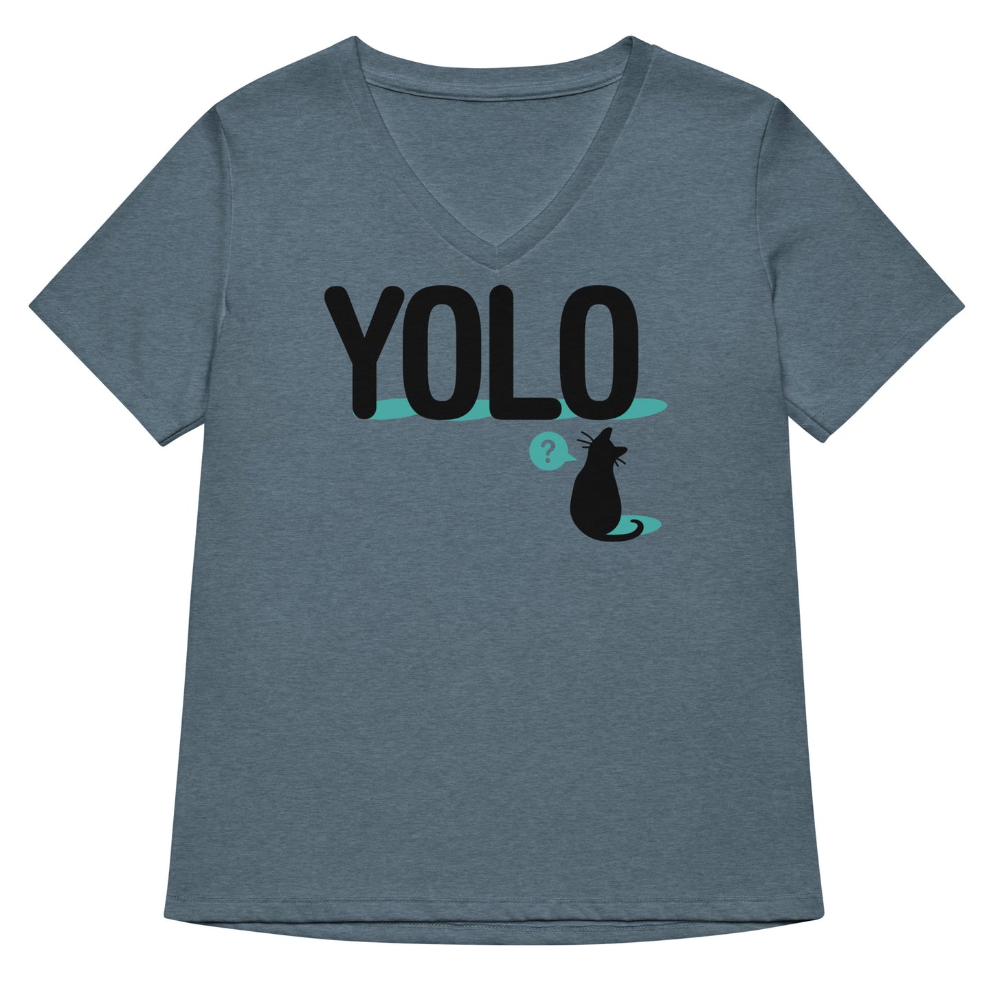 YOLO Cat Women's V-Neck Tee