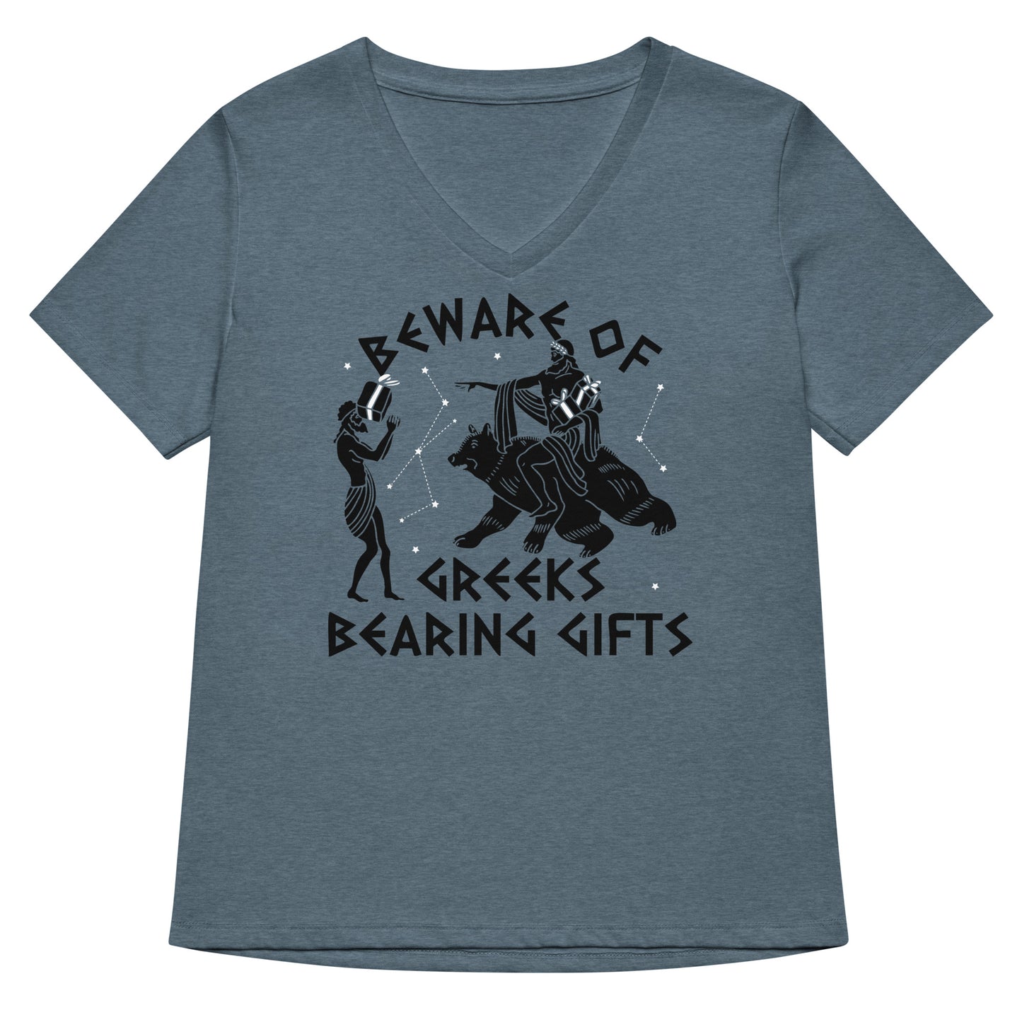 Beware Of Greeks Bearing Gifts Women's V-Neck Tee