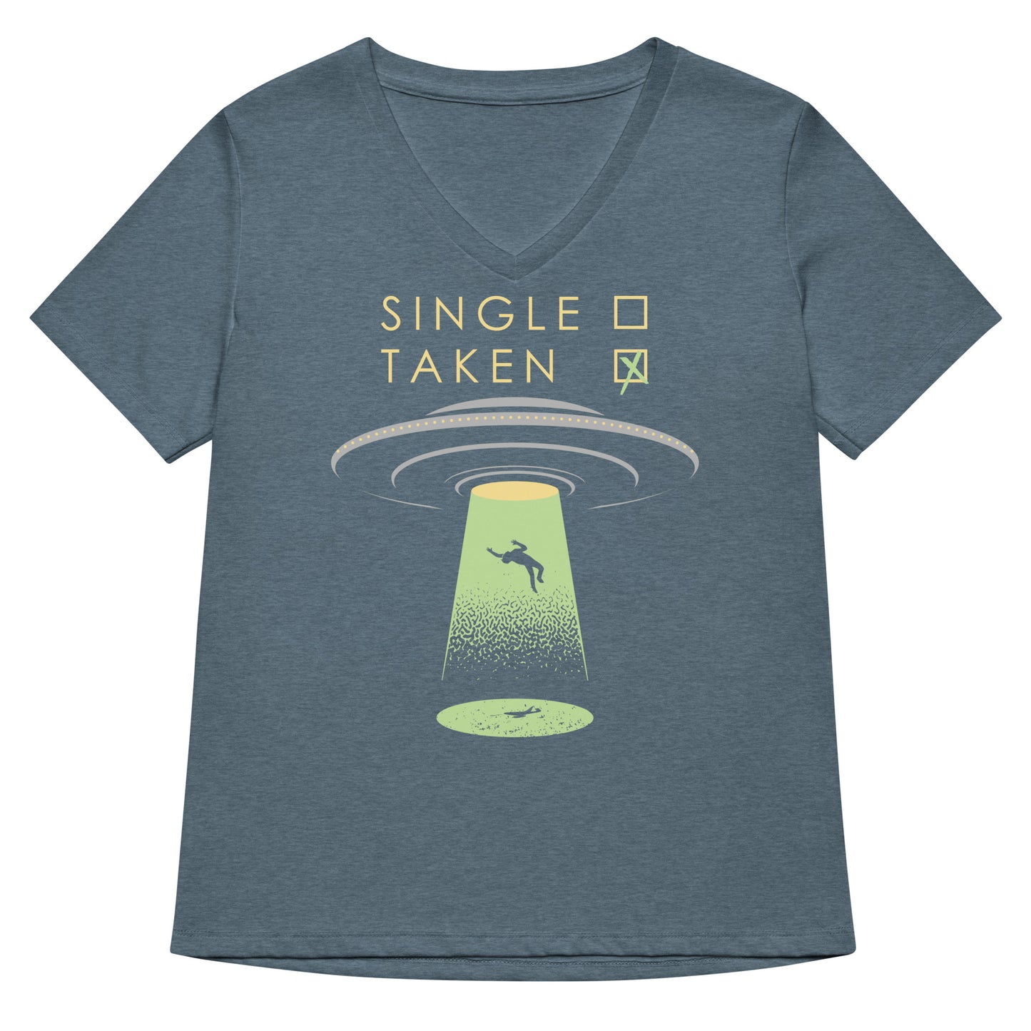 Single Taken UFO Women's V-Neck Tee